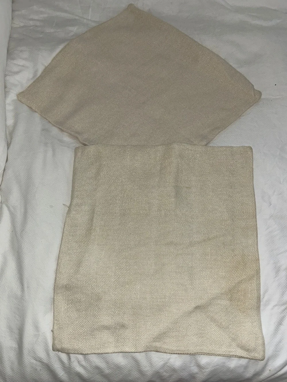 West Elm LINEN ivory pair of accent pillow covers